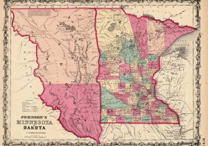 Map Of Minnesota and south Dakota Old Historical City County and State Maps Of Minnesota