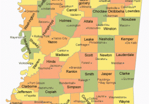 Map Of Mississippi and Alabama with Cities Mississippi County Map