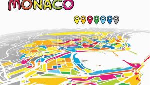 Map Of Monaco France Monaco Monaco Downtown Map In Perspective Monaco Map