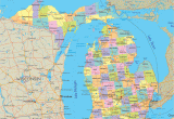 Map Of Monroe Michigan Map Of State Of Michigan with Its Cities towns and Counties Been