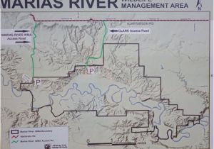 Map Of Montana and Canada Marias River State Park and Wildlife Management area Map