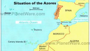 Map Of Morocco and Spain Azores islands Map Portugal Spain Morocco Western Sahara