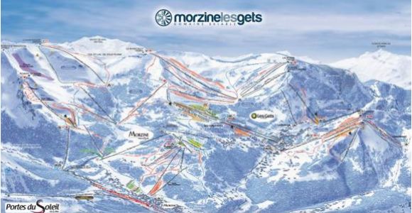 Map Of Morzine France Pistenplan Les Portes Du soleil Morzine Avoriaz Les Gets Cha Tel