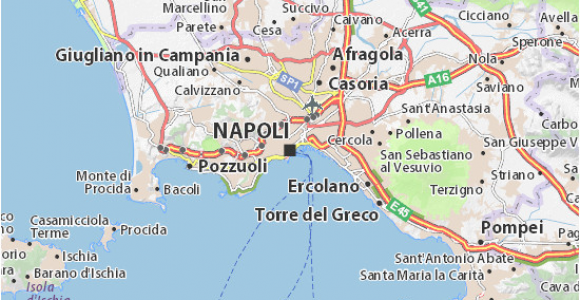 Map Of Naples Italy and Surrounding area Map Of Naples Michelin Naples Map Viamichelin