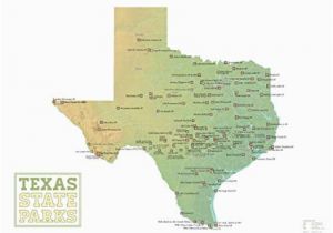 Map Of National Parks In Texas Amazon Com Best Maps Ever Texas State Parks Map 18×24 Poster Green
