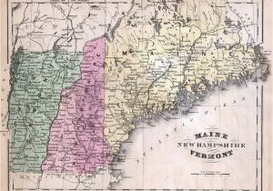 Map Of Ne England Map Of Maine New Hampshire and Vermont Products New Hampshire