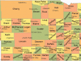 Map Of Nebraska and Colorado Nebraska County Map