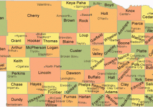 Map Of Nebraska and Colorado Nebraska County Map