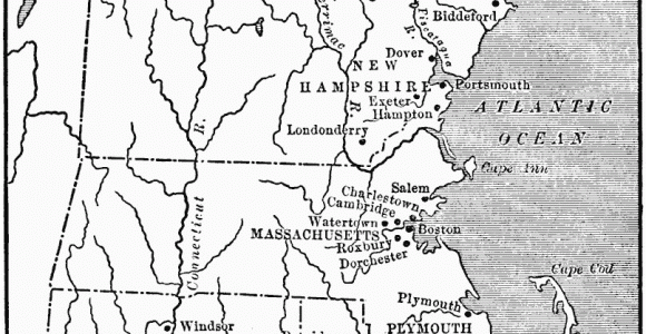 Map Of New England Colonies 1600s the New England Colonies In the 1600s Great Maps Genealogy