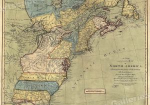 Map Of New England Colonies Map Of north America 1771 Early American Colonies 16×20