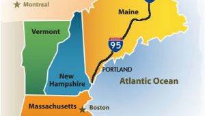 Map Of New England States Usa Greater Portland Maine Cvb New England Map New England