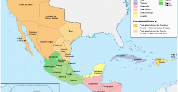 Map Of New Spain 1700s New Spain Wikipedia