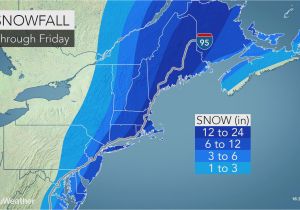 Map Of New York and New England Snowstorm Pounds Mid atlantic Eyes New England as A Blizzard