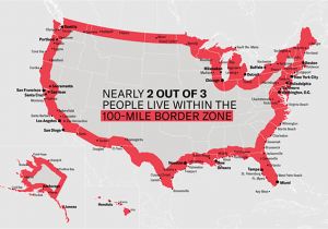 Map Of New York Canada Border the Constitution In the 100 Mile Border Zone American Civil