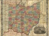 Map Of Newark Ohio Railroad Rail Train Historic Map Ohio 1854 Products Pinterest