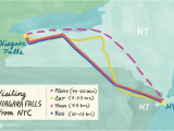 Map Of Niagara Falls Canada and Surrounding area Visiting Niagara Falls From New York City