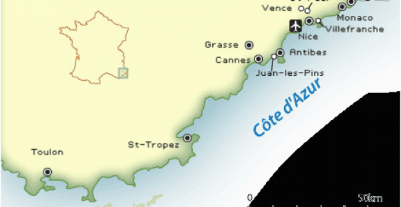 Map Of Nice France and Surrounding area French Riviera Map and Guide