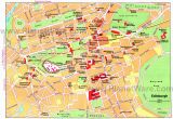 Map Of Nimes France Map Of Edinburgh attractions Planetware Printable Travel