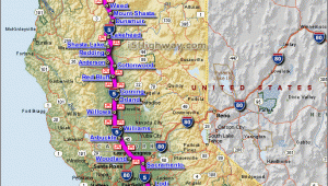 Map Of No California I 5 northern California Map with Cities and Rest Stops Marked Great