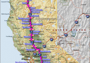 Map Of No California I 5 northern California Map with Cities and Rest Stops Marked Great