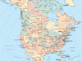 Map Of north America and Canada with Cities Map Of north America
