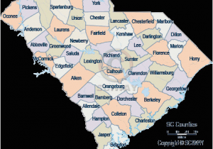 Map Of north and south Carolina Cities south Carolina County Maps