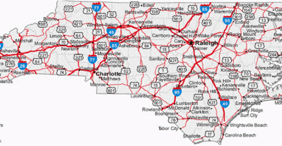 Map Of north Carolina Along I 95 Map Of north Carolina Cities north Carolina Road Map