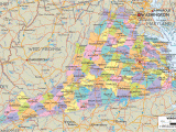 Map Of north Carolina and Virginia Cities Map Of State Of Virginia with Outline Of the State Cities towns