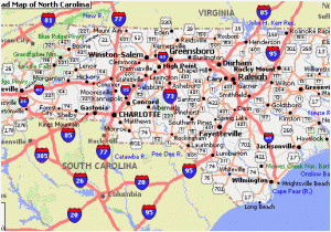 Map Of north Carolina and Virginia Cities Road Map Of Virginia and north Carolina north Carolina Road Map
