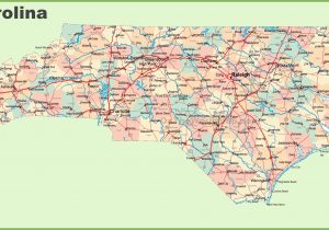 Map Of north Carolina Counties and Cities Road Map Of north Carolina with Cities