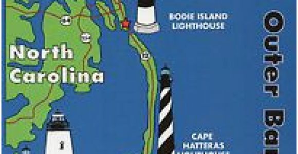 Map Of north Carolina Lighthouses Outer Banks Lighthouses State Map Cape Hatteras north Carolina 5