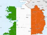 Map Of north East Ireland Flag Simple Map Of Ireland Single Color Outside Borders and Labels