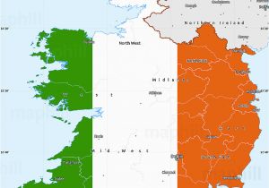 Map Of north East Ireland Flag Simple Map Of Ireland Single Color Outside Borders and Labels