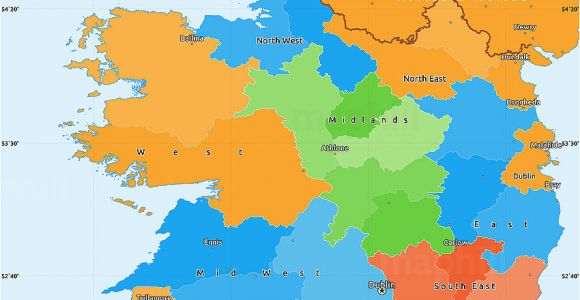 Map Of north East Ireland Political Simple Map Of Ireland