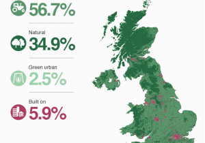 Map Of north England and Scotland How Much Of Your area is Built On Bbc News