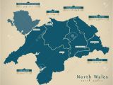 Map Of north England Uk Stock Illustration