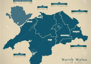 Map Of north England Uk Stock Illustration