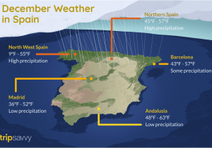 Map Of north Spain Coast Weather and Things to Do In Spain During December