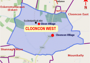 Map Of north West Ireland Clooncon West