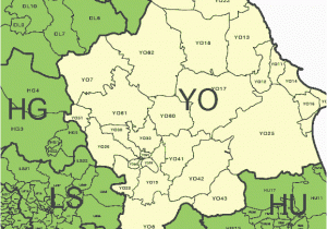 Map Of north Yorkshire England York Postcode area and District Maps In Editable format