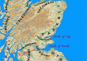 Map Of northern England and Scotland Peoples Of northern Britain According to Ptolemy S Map