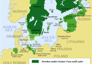 Map Of northern Europe and Scandinavia Map Showing the Development Of the Swedish Empire Between