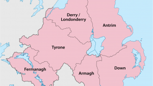 Map Of northern Ireland with towns Counties Of northern Ireland Wikipedia