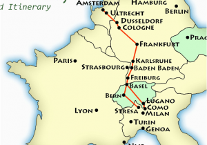 Map Of northern Italy Switzerland and Austria Amsterdam to northern Italy Suggested Itinerary