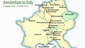 Map Of northern Italy Switzerland and Austria Amsterdam to northern Italy Suggested Itinerary