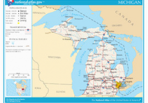 Map Of northern Lower Michigan Michigan Wikipedia