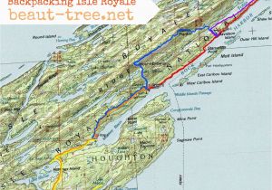 Map Of northern Michigan isle Royal Map Backpack Pinterest Backpacking National Parks