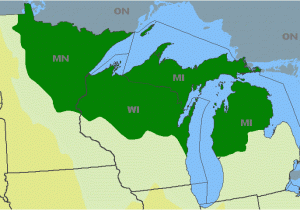 Map Of northern Michigan north Woods Laurentian Mixed forest Province Wikipedia the Free