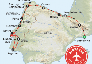 Map Of northern Spain and Portugal northern Spain Portugal Bunnik tours