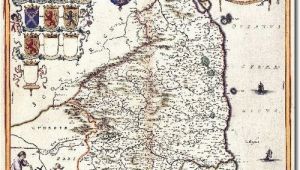 Map Of northumberland England 1645 northumberland Maps Engravings and Prints England